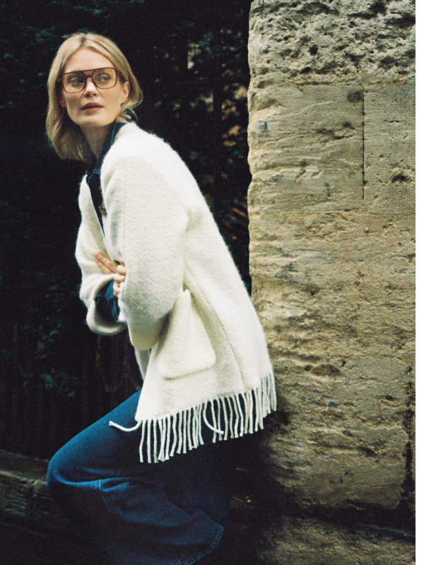 Pia Jacket - Cream Fringe