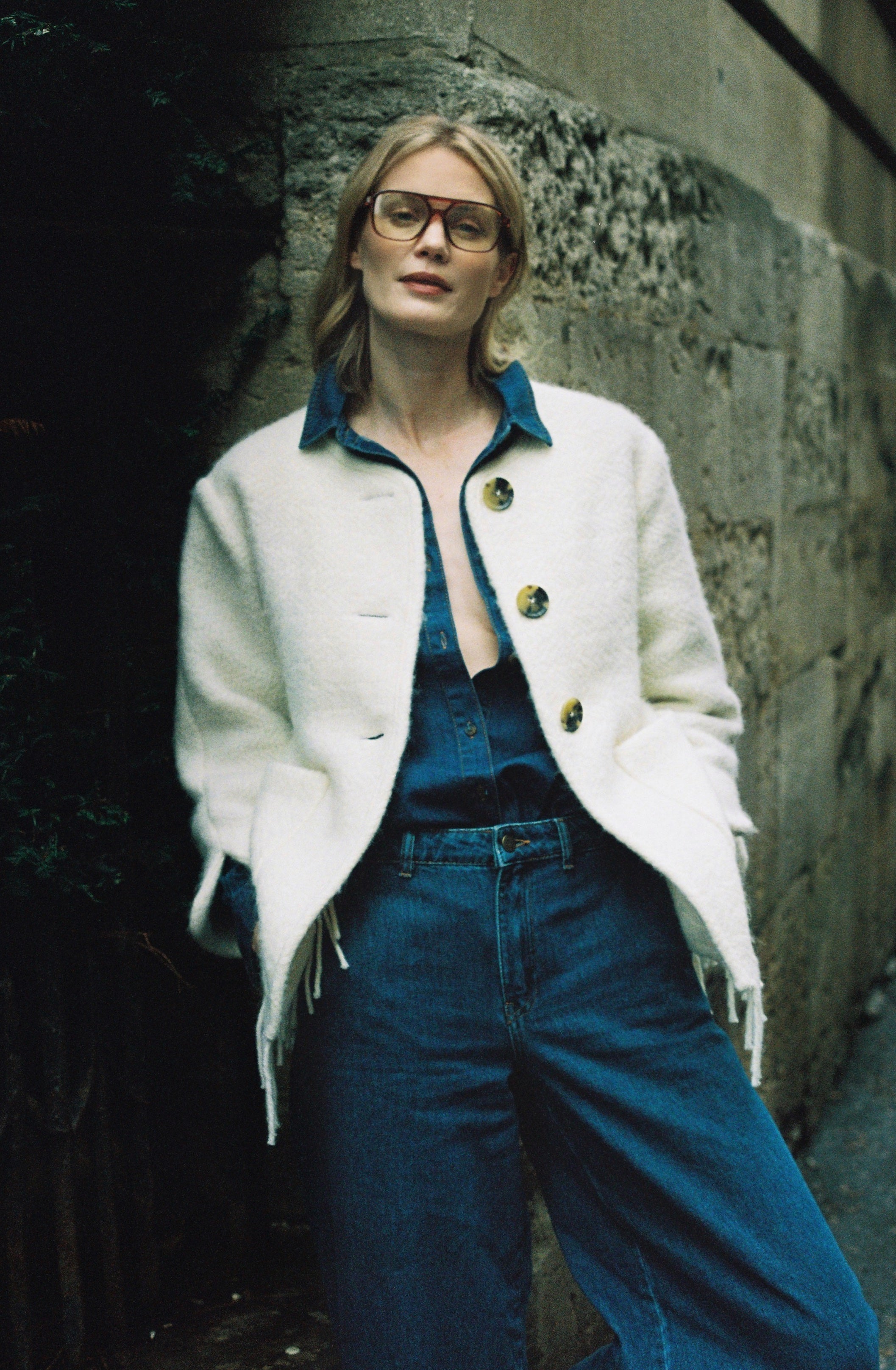 Pia Jacket - Cream Fringe