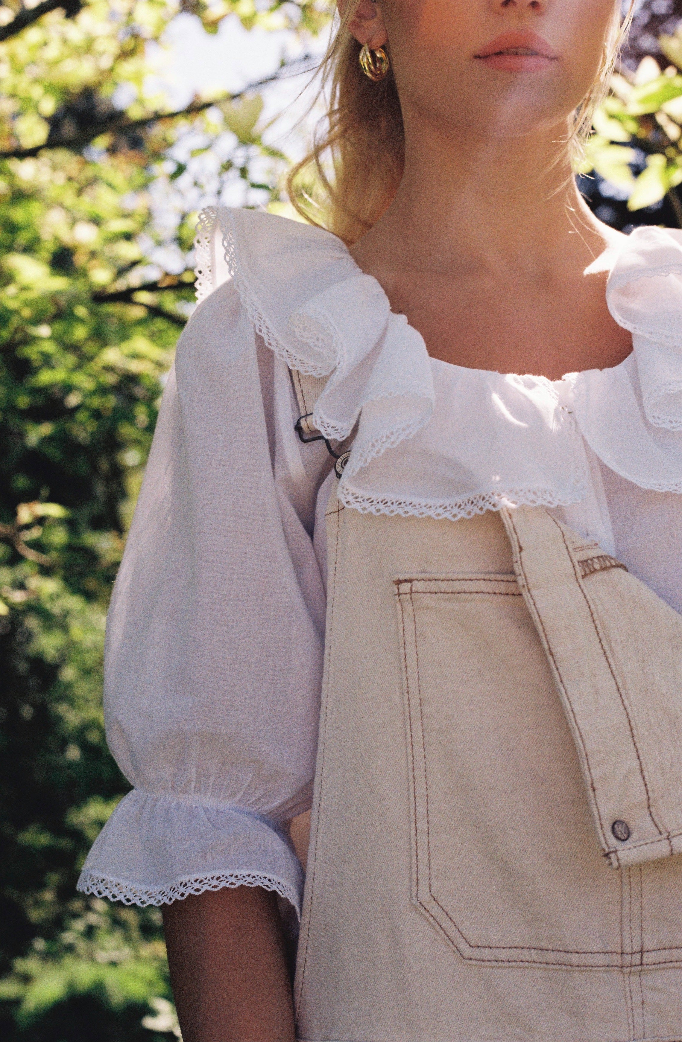 Matilda Blouse - Sheer White