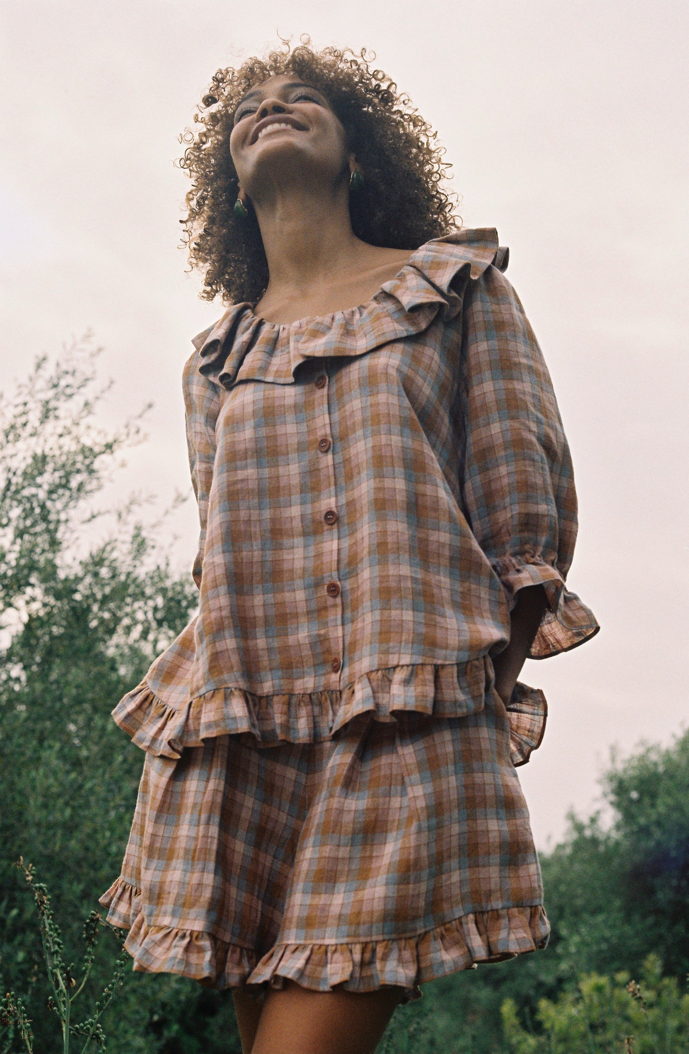 Daphne Shorts - Pink Check