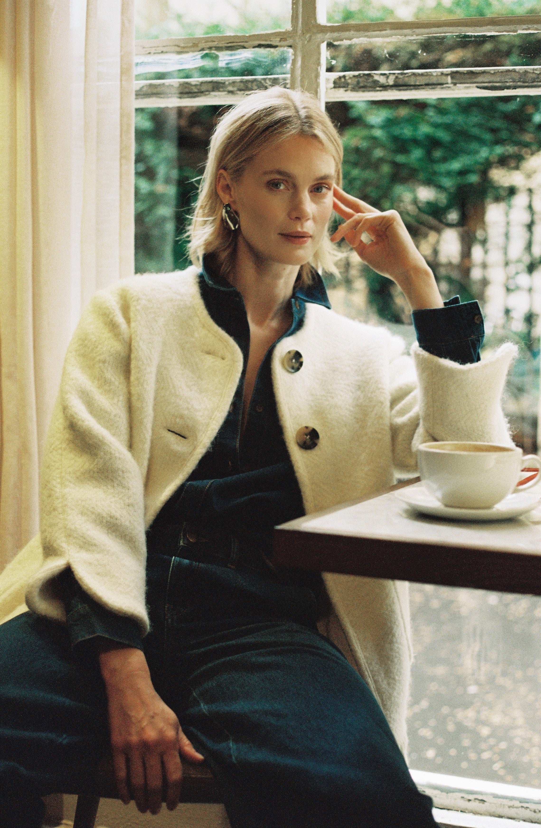 Pia Jacket - Cream Fringe