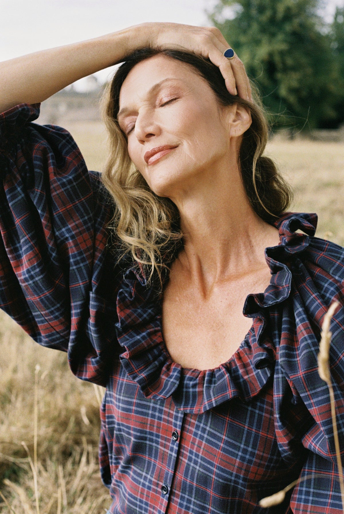 Etta Blouse - Damson Check