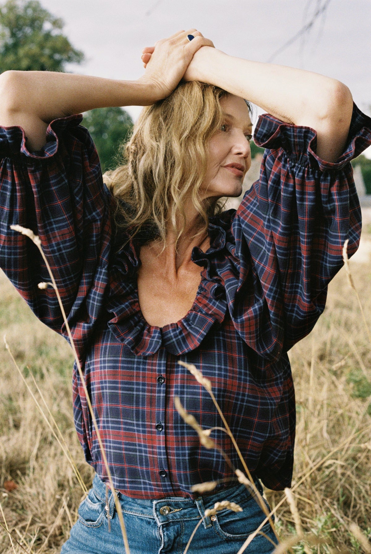 Etta Blouse - Damson Check