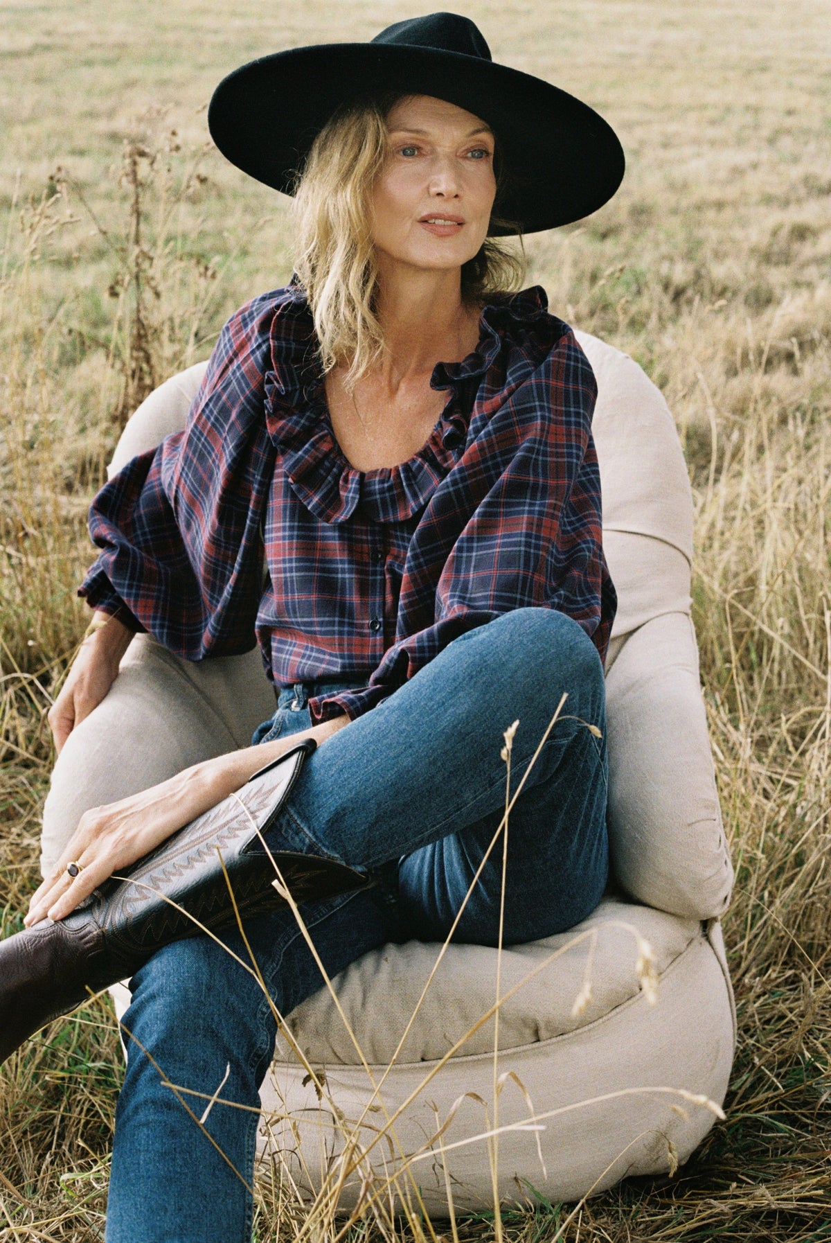 Etta Blouse - Damson Check
