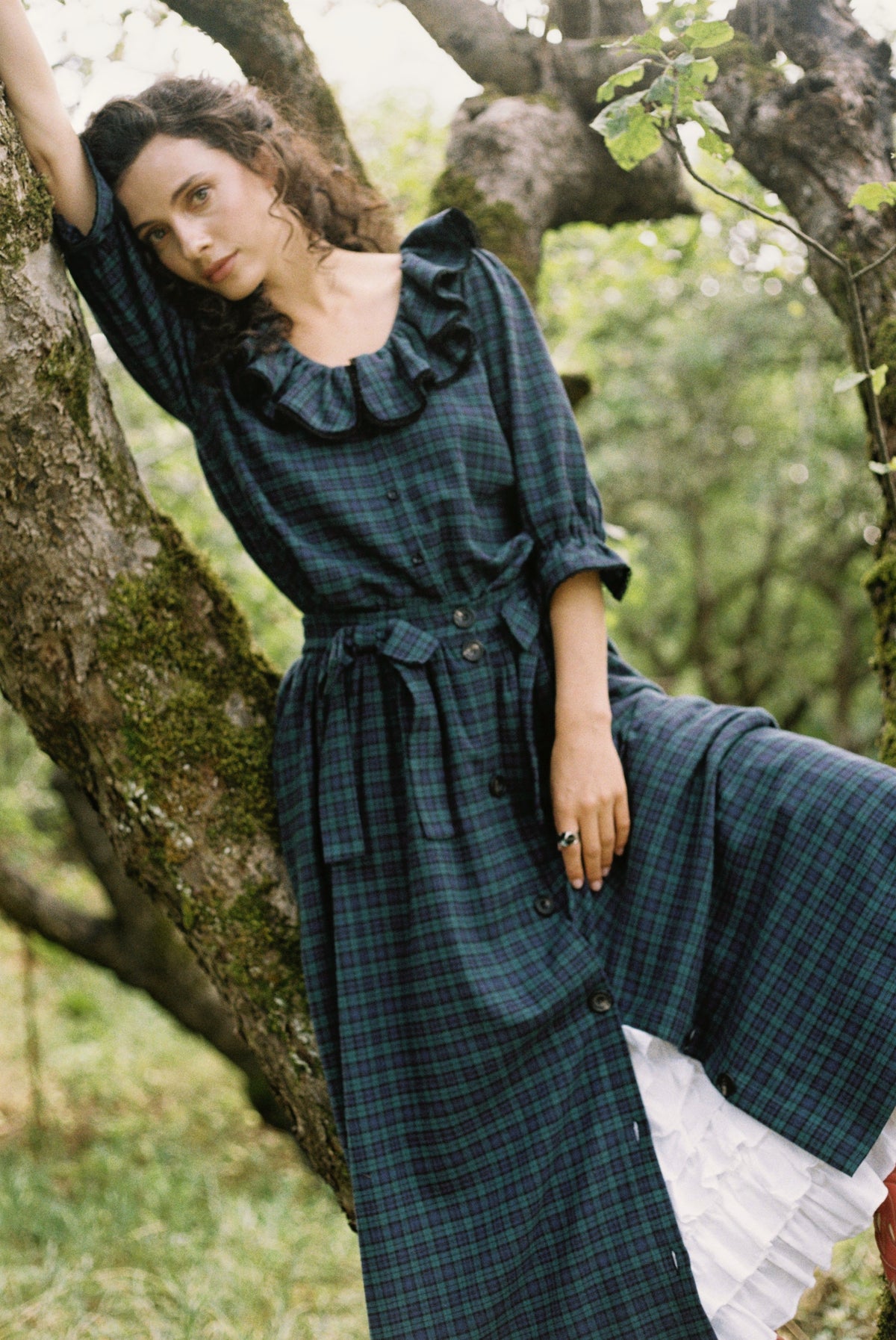 Matilda Blouse - Black Watch Check