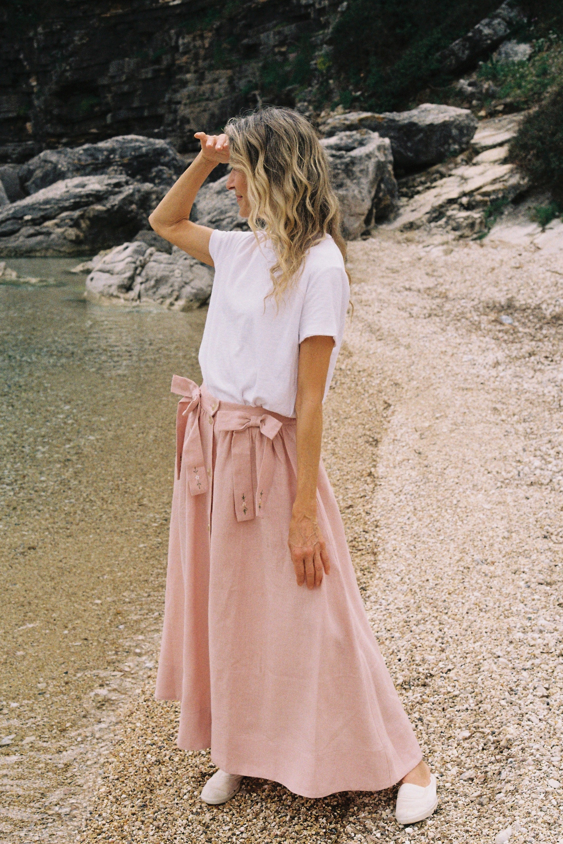 Rhea Skirt - Pink Rhubarb