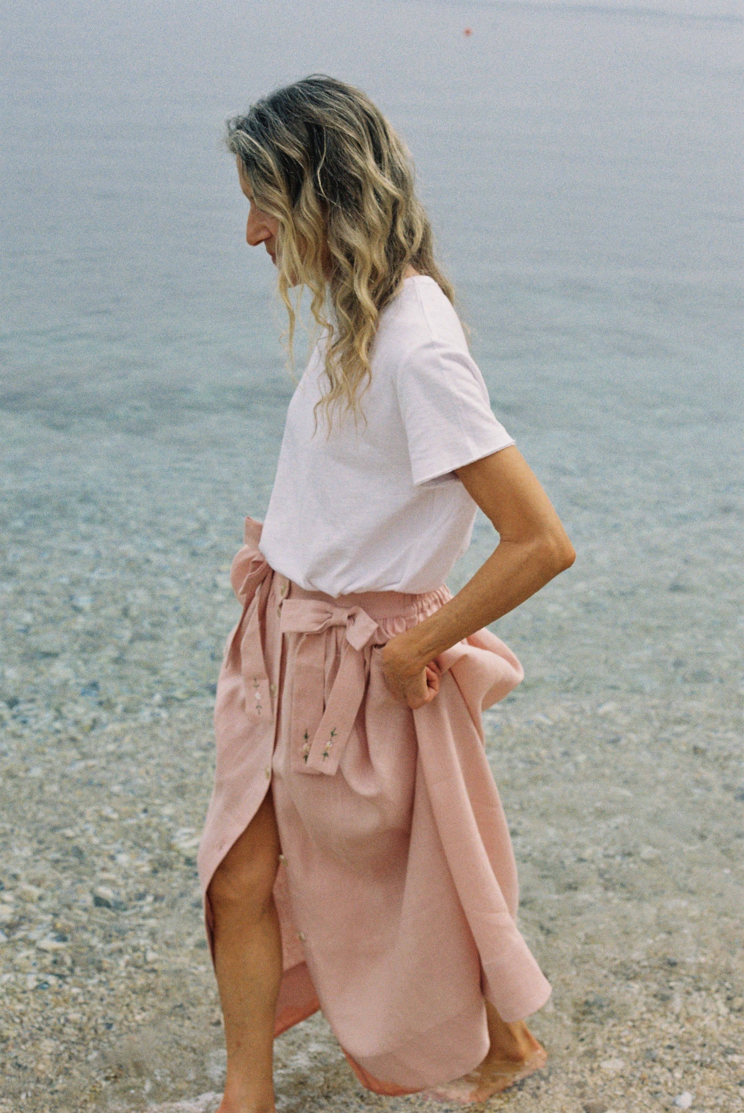 Rhea Skirt - Pink Check