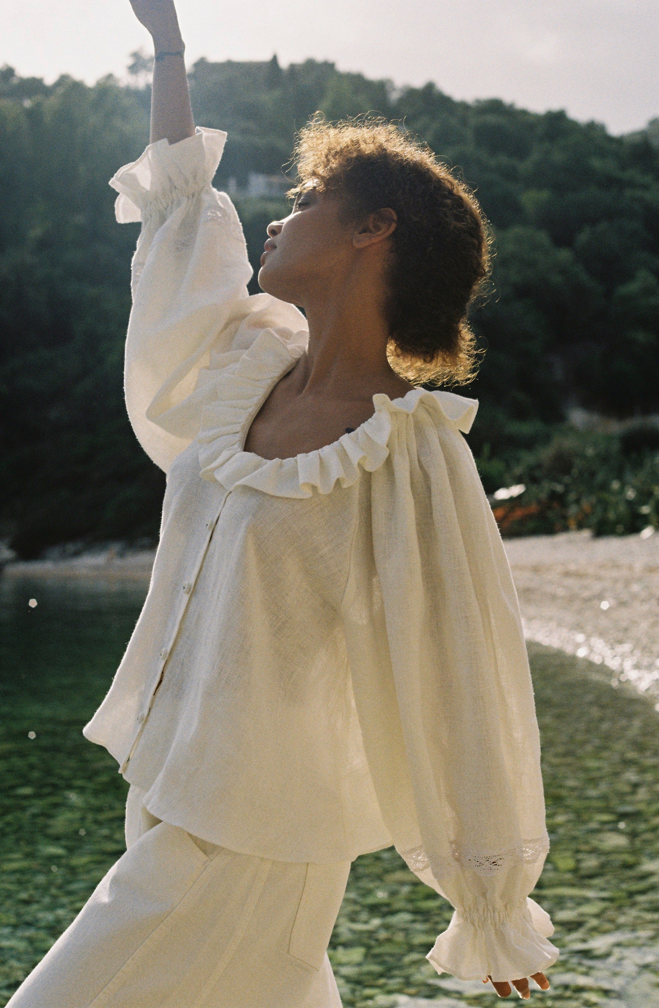 Etta Blouse - Ivory White