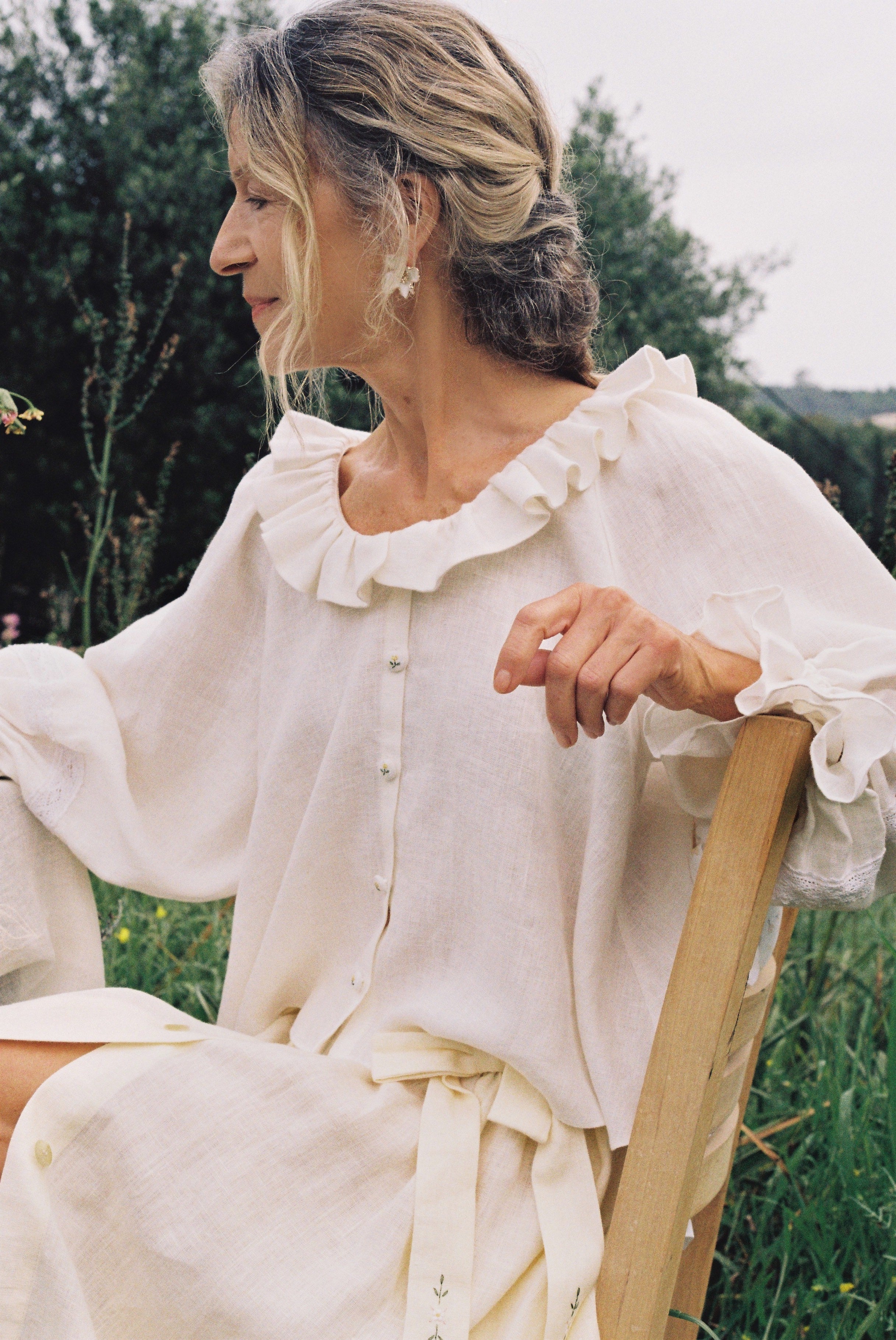 Etta Blouse - Ivory White